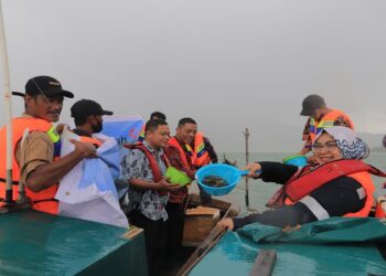 Perbanyak Populasi Kepiting Bakau Di Karimun, PT Timah Kembali Lepas Ratusan Bibir Ekor Kepiting Bakau Di Pulau Karimun