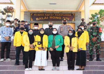 Polres Karimun Lakukan Pengamanan Aksi Unjuk Rasa Mahasiswa Di Kantor DPRD