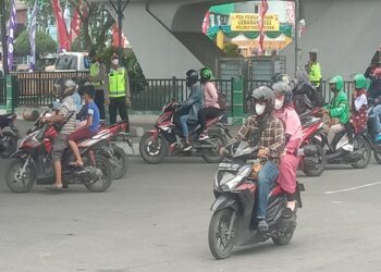 H+6 Lebaran Idul Fitri 1443 H, Polsek Delitua Atur Lalin Di Jalur Sibolangit Hingga Simpang Pos Medan