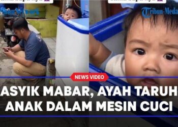 Viral Asyik Main Game Online, Ayah Taruh Anaknya Ke Dalam Mesin Cuci