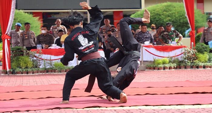 Menjelang Hari Bhayangkara Ke-76, Kapolres Karimun Buka Turnamen Kejuaraan Pencak Silat Kapolres Karimun Cup I 2022