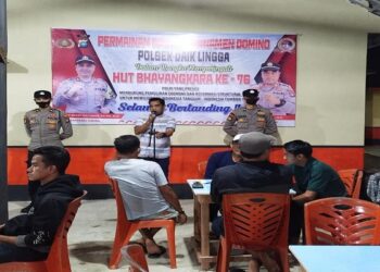 Semarak HUT Bhayangkara 76, Polsek Daik Lingga Gelar Turnamen Domino