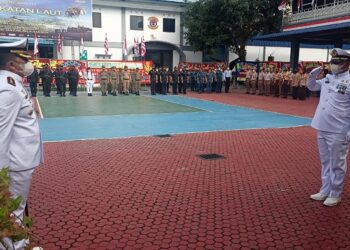 Danlanal Tanjung Balai Karimun Pimpin Upacara Peringatan HUT ke-77 TNI AL tahun 2022