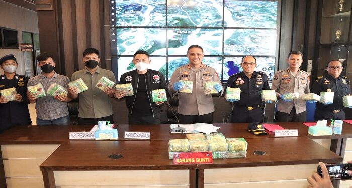 Satresnarkoba Polres Karimun Berhasil mengamankan 32 Kg Narkotika Jenis Sabu