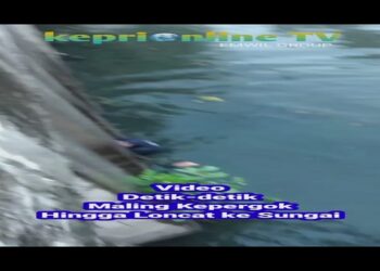 Maling Kepergok Lagi, Seorang Pria Dilempari Hingga Melompat Ke Sungai Kedung Cowek