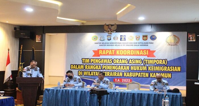 Timpora Karimun Gelar Rapat Koordinasi dan Operasi Gabungan Untuk Menegakkan Hukum Keimigrasian