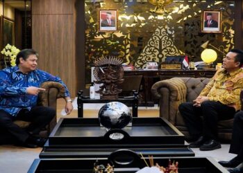 Gubernur Ansar Temui Airlangga Hartarto Laporkan Kemajuan Proyek Jembatan Batam-Bintan