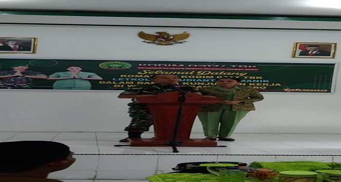 Kunjungan kerja Dandim 0317 TBK di Koramil 02 Moro berjalan lancar