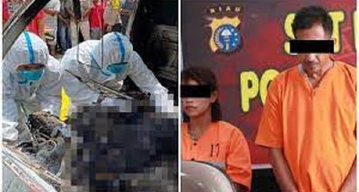 Demi Klaim Ansuransi, Pasangan Suami – Istri Di Bengkalis Tega Bakar ODGJ Di Dalam Mobil