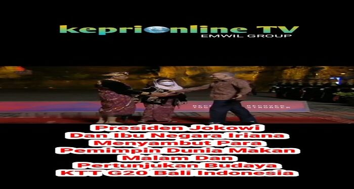 Presiden Jokowi Dan Ibu Iriana Menyambut Para Pemimpin Dunia Makan Malam KTT G20
