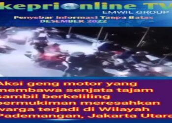 Geng Motor Bersajam Kabur Di Pademangan Saat Di Kepung Warga