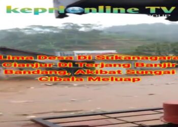 Sungai Cibala Meluap, Lima Desa Di Sukanagara Cianjur Di Terjang Banjir Bandang