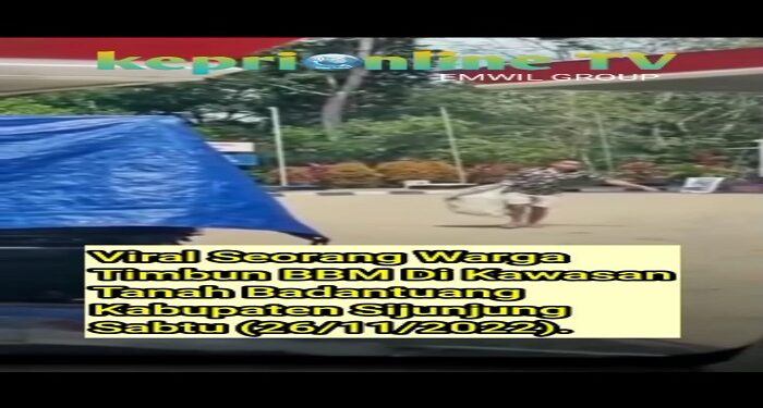 Viral Seorang Warga Timbun BBM Di Kawasan Tanah Badantuang