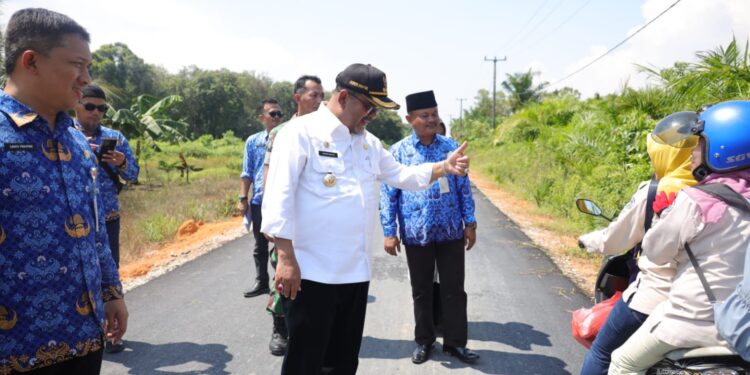 GALERI FOTO ! Bupati Karimun Tinjau Ruas Jalan di Pulau Kundur
