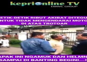 Melintas Diatas Trotar, Dua Pengendara Sepeda Motor Tak Terima Ditegur