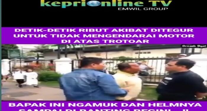 Melintas Diatas Trotar, Dua Pengendara Sepeda Motor Tak Terima Ditegur