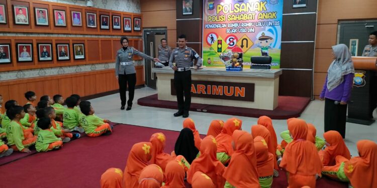 Satlantas Polres Karimun Tanamkan Budaya Disiplin Lalu Lintas Sejak Usia Dini