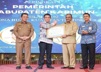 Nilai Tertinggi, Pemkab Karimun Raih Penghargaan Kepatuhan Standar Pelayanan Publik dari Ombudsman RI