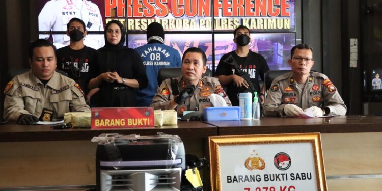 Sabu Seberat 7.378 gram Asal  Malaysia Berhasil  Diamankan Polres Karimun