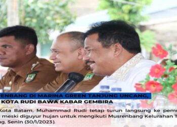 Musrenbang di Marina Green Tanjung Uncang, Walikota Rudi Bawa Kabar Gembira