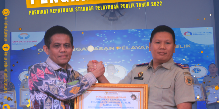 BPN Karimun Dapat Nilai Predikat Terbaik Pertama Pelayanan Publik Se Provinsi