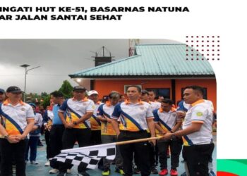 Peringati HUT Ke-51, Basarnas Natuna Gelar Jalan Santai Sehat