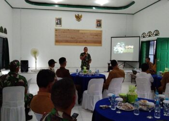 Danramil Moro lakukan Sosialisasi percepatan Komcad di Aula Koramil 02 Moro