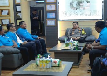 Bangun Sinergitas, KNPI Kabupaten Karimun Silaturahmi Dengan Kapolres Karimun