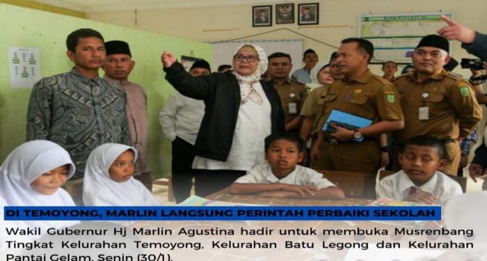 Di Temoyong, Marlin Langsung Perintah Perbaiki Sekolah