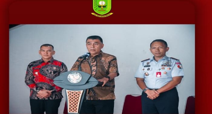 Penerimaan Taruna AAU di Natuna, Bupati Natuna Dampingi Danlanud saat Konfrensi Pers