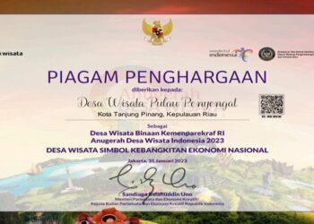 Penyengat Diapresiasi Sebagai Desa Wisata Binaan Kemenparekraf Adwi 2023