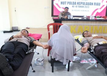 HUT Polda Kepri Ke-18, Polres Karimun Gelar Donor Darah