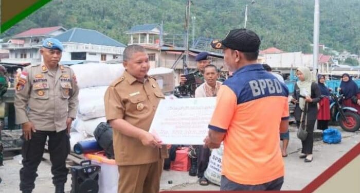 Wabup Anambas Hadiri Pelepasan Tim Bantuan Bencana Alam Tanah Longsor Serasan Timur