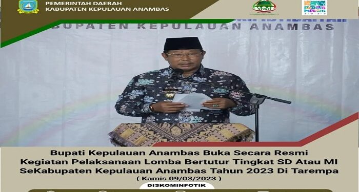 Abdul Haris Buka Secara Resmi Lomba Bertutur di Kabupaten Anambas Tahun 2023