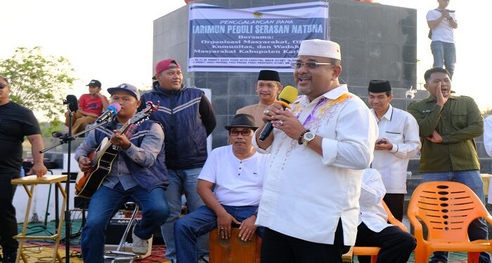 Peduli Serasan Natuna, Bupati Karimun Ikuti Galang Dana oleh OKP dan Ormas