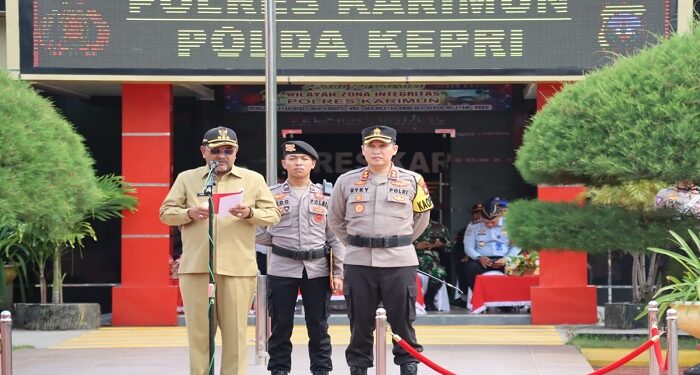 Bupati Karimun Pimpin Apel Gelar Pasukan Ops Ketupat Seligi 2023
