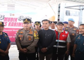 Kapolres Karimun Lepas Pemberangkatan Mudik Gratis Lebaran 2023