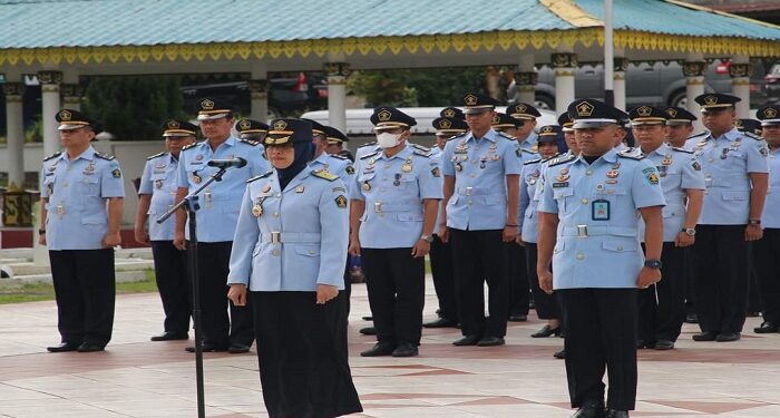 Peringati HBP, Lapas Narkotika Tanjungpinang Ikuti Upacara Ziarah dan Tabur Bunga
