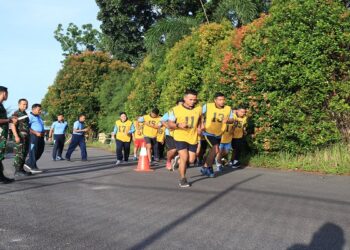 Personel Lanud RHF Ikuti Samapta Kenaikan Pangkat 1 Oktober