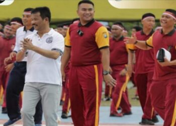 Apresiasi Sinergitas Forkopimda Kepri dan Batam, Rudi Ikut Olahraga Bersama Personel TNI dan Polri