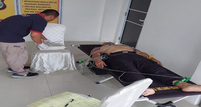 Biddokkes Polda Kepri Lakukan Pemeriksaan Konseling dan Kesehatan Personil Polres Bintan
