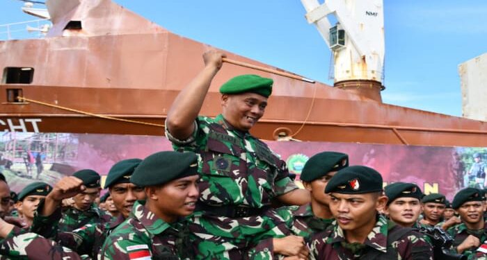 Danrem Yudi Yulistyanto Sambut Kedatangan Satgas Yonif Raider Khusus 136/TS