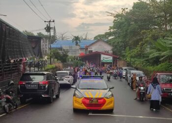 Polisi Lakukan Pengamanan Wisuda Santri Munaqasyah TPQ se Kecamatan Bintim