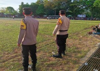 Polisi Lakukan Pengamanan Tournamen Sepak Bola di Bintim