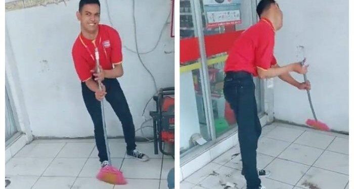 Viral, Pria Disabilitas Kerja Jadi Pegawai Minimarket, Tuai Pujian