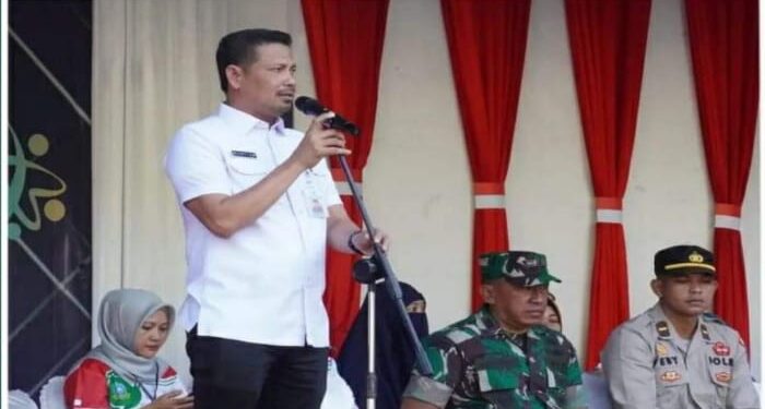 Sekda Anambas Membuka Senam Tarian Melayu dan Lomba Melukis Peringatan Hardiknas Tahun 2023