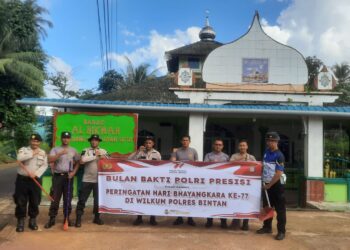 Sambut Hari Bhayangkara, Polres Bintan Goro di Tempat Ibadah