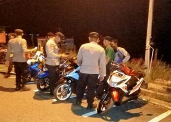 Antisipasi Kenakalan Remaja, Polres Lingga Lakukan Patroli Ditempat Rawan