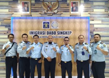 Tim Monev IPK-IKM Kanwil Kemenkumham Kepri Survey Kantor Imigrasi dan Lapas Dabo Singkep