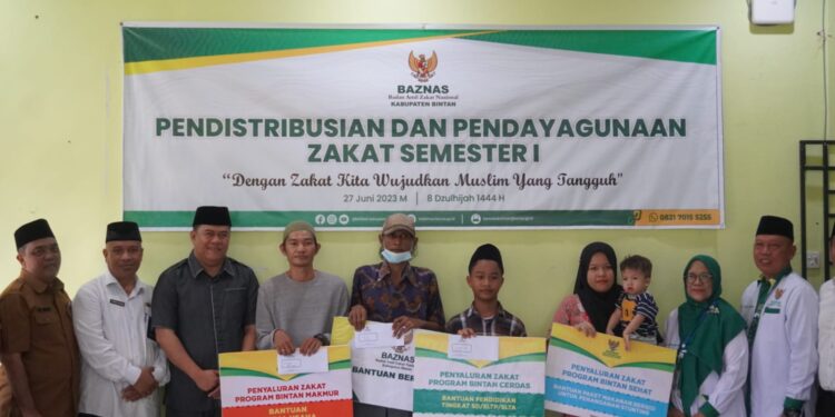 Baznas Bintan Salurkan Bantuan Semester I 2023 Bagi 51 Mustahik